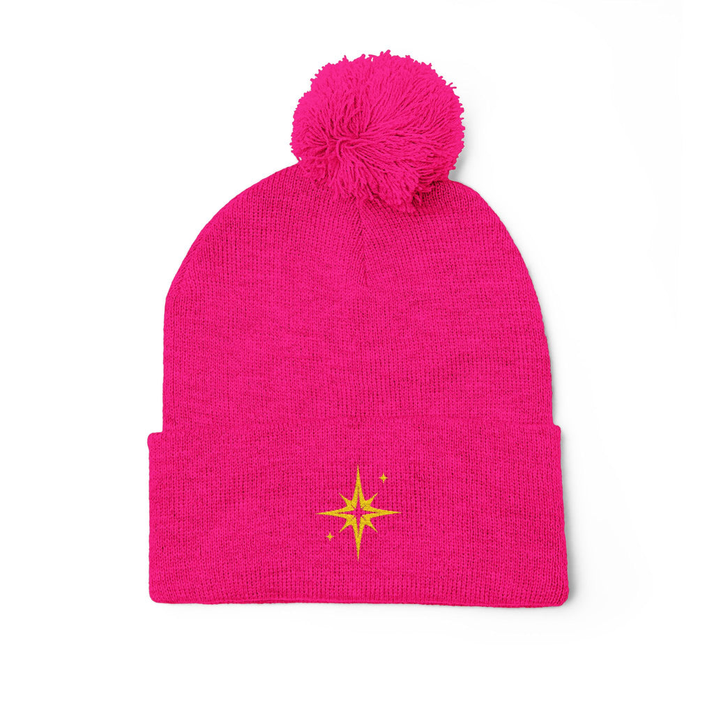 'Get Centered' Pom-Beanie